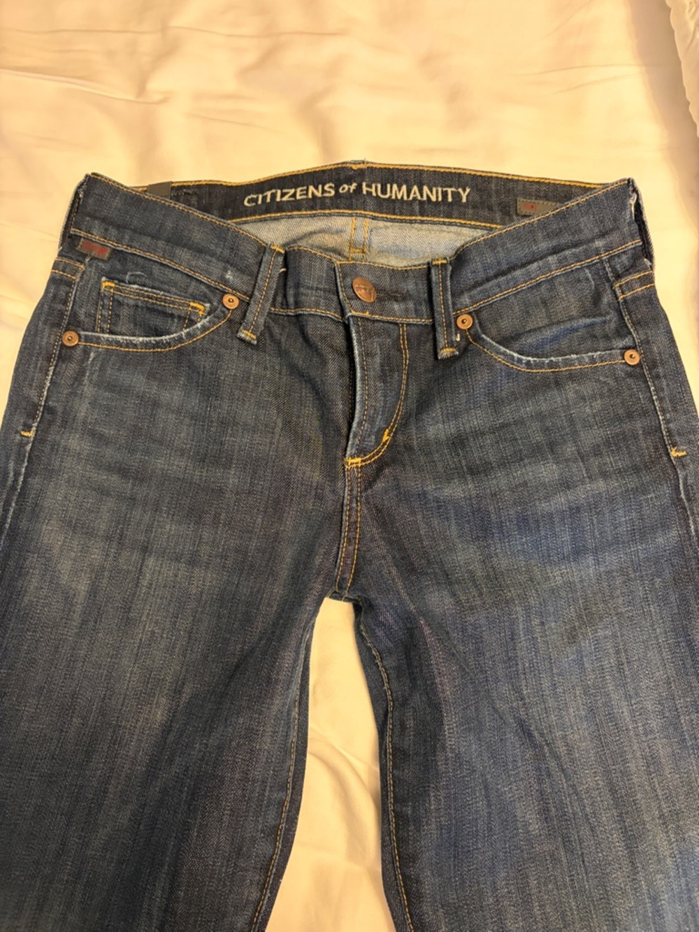 Citizens of Humanity Women's Mid-Rise Blue Denim Kelly Jeans
